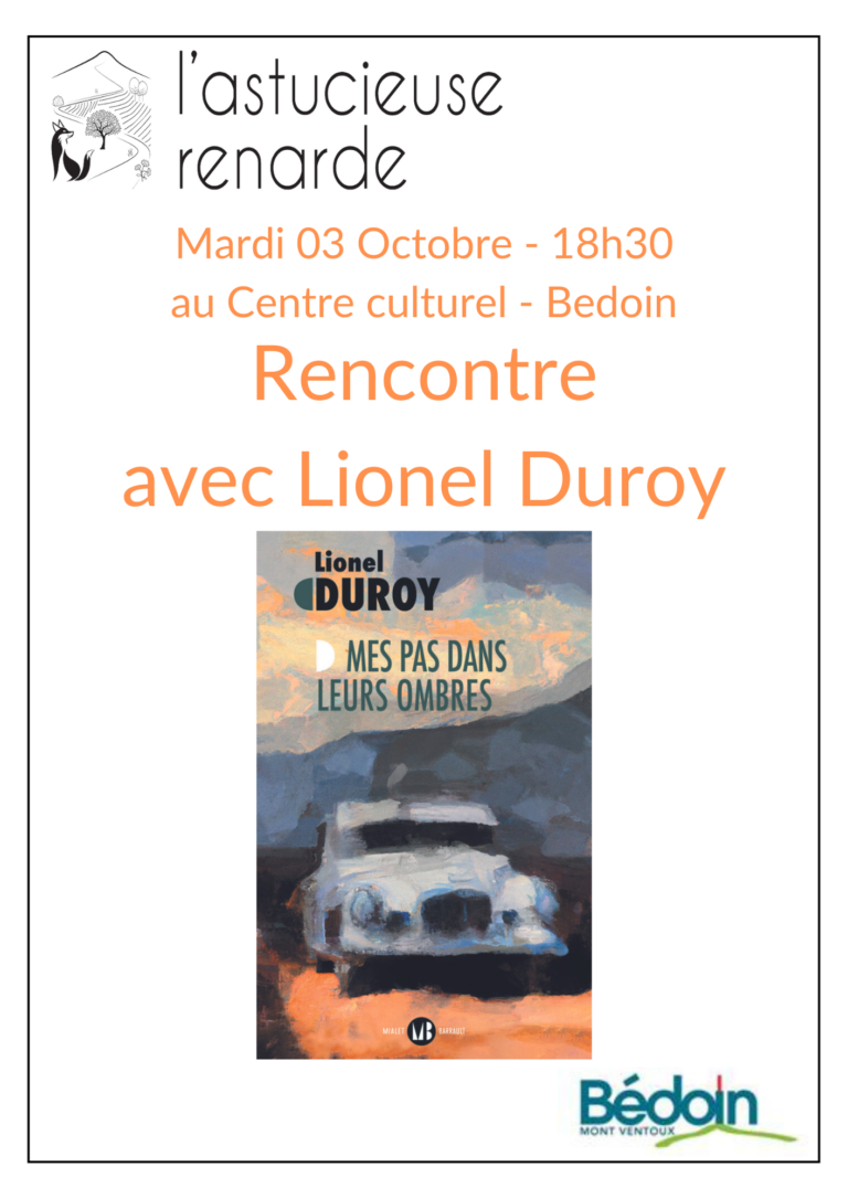 Lionel Duroy viendra présenter son nouveau roman, Mes pas dans leurs ombres, paru aux éditions Mialet Barrault