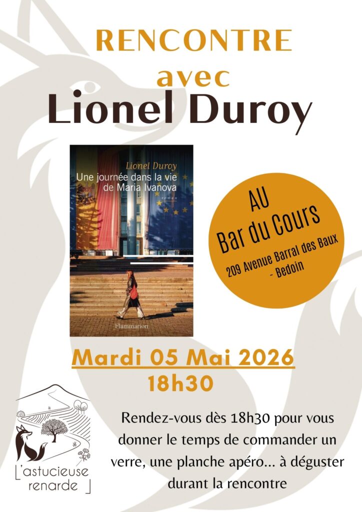 Rencontre à l'heure de l'apéro avec Lionel Duroy au bar du Cours Bedoin 
